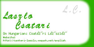 laszlo csatari business card